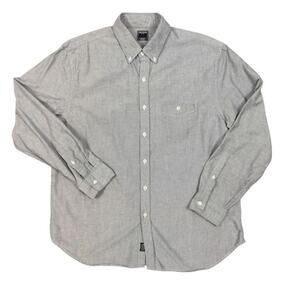 Todd Snyder Favorite Oxford Long Sleeve Shirt Button Front Grey
